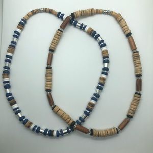 Wood Bead Necklaces (2)